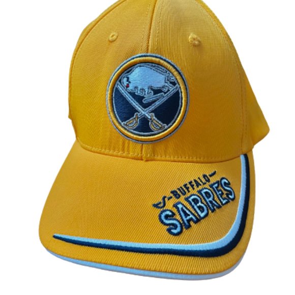 Buffalo Sabres NHL Logo and Name Gold  Fan Favorite Velcro Hat - Picture 1 of 4